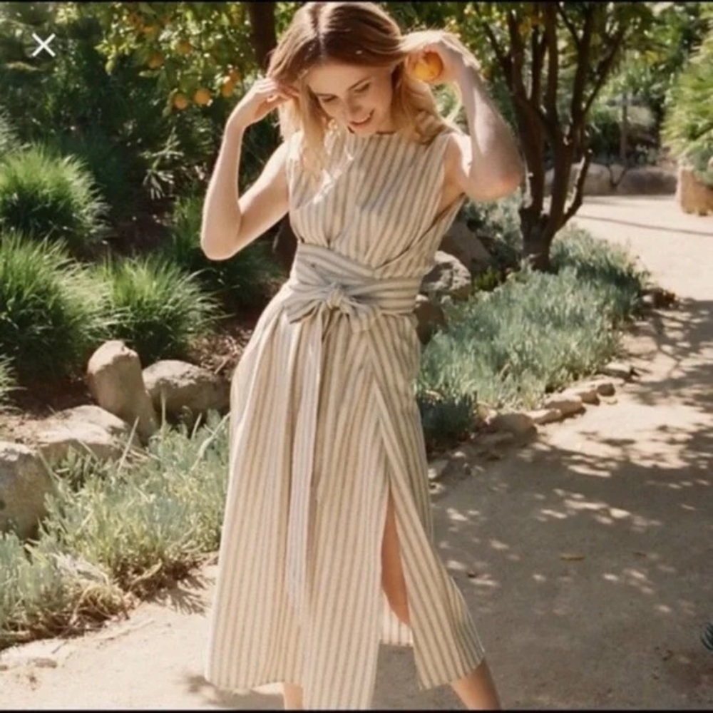 Doen market wrap dress, 100% raw silk